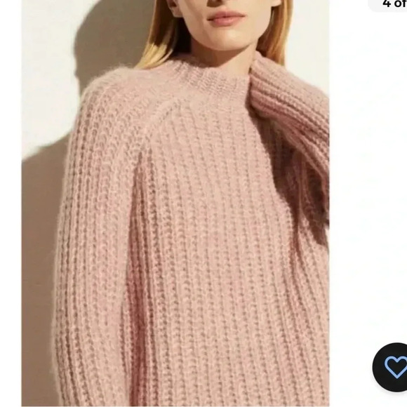 NWT size large Vince Women's Marled Raglan Rib Knit Pullover Sweater - Picture 2 of 6